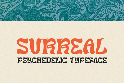 Surreal – Psychedelic Typeface 1960s 60s acid cannabis groovy hippie hippy psychedelic rad surreal trippy typeface weed