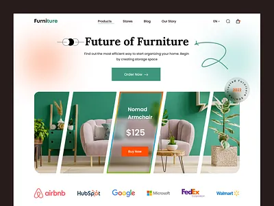 Furniture Landing Page Design cart chair clean cpdesign creativepeoples furniture design furniture landing page design furniture website design homedecor interior landing page modern furniture sofa trending web web design woodworking
