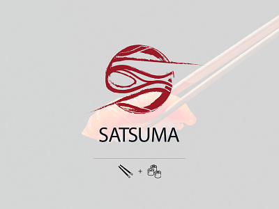 Logo Design for Satsuma 2d 2d art 2d logo abstract brand branding design digital digital art food logo graphic design identity branding illustration japanese japanese food japanese restaurant logo red restaurant vector