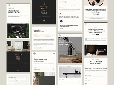 Mondali - Interior Design & Decor concept design designers editorial graphic design illustration interior minimalist responsive tablet ui ux web design website