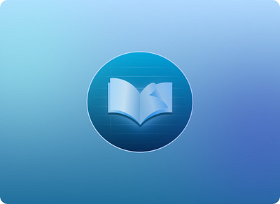 Icon exploration 3d blue branding bright design gradient icon illustration