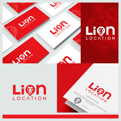 Lion Location branding creative design design icon illustration latter logo lion location logo logodesign map minimal