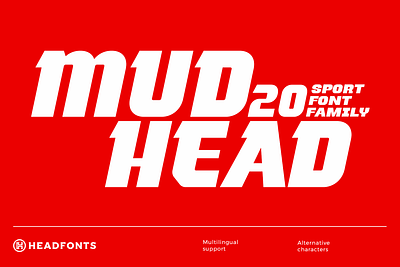 Mudhead Family | Sports Display Font design design projects dyspaly font font headline font modern design professional font sans serif font slab serif font sport font typeface typography work