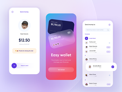 Fintech: banking mobile app 💸 app app design application bank banking banking app card credit card design finance finance app fintech mobile app design onboarding send money ui wallet