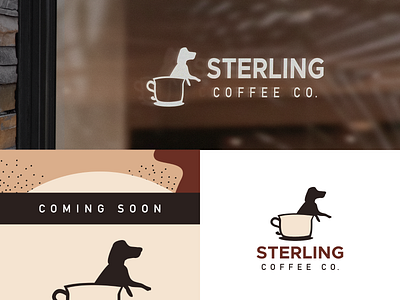 Sterling Coffee Co. — Brand & Identity beige brand design brand identity branding brown cafe cafe logo coffee coffee shop logo logo design logo mark logodesign store store design store logo store mockup storefront vector art vector logo