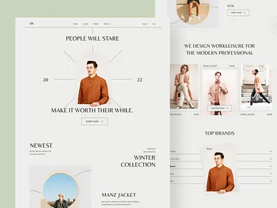 Minimal E-commerce Clothing Web Landing Page UI UX Design clothing clothing brand design e commerce e commerce landing page e commerce website e shop fashion fashion brand fashion e commerce landing page fashion e commerce website minimal online shop online shopping outfits product landing page shopping ui ux web design