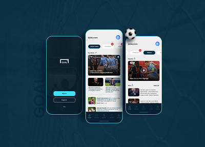 Goal.com app concept app design football goal soccer ui ui design uiux ux design visual design