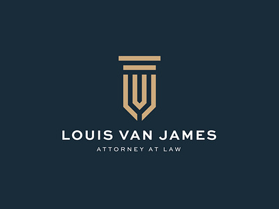 Louis Van James Logo Design brand branddesign branding law lawyer logo logodesign monogram vector