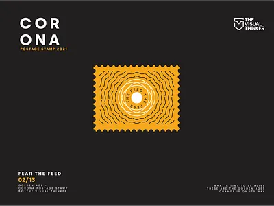 Corona postage stamp fear the feed 02/13 advertising corona coronavirus covid covid19 creative design illustraion illustration illustration art illustrations illustrator less is more lineart linework post postage postage stamp poster art sticker design