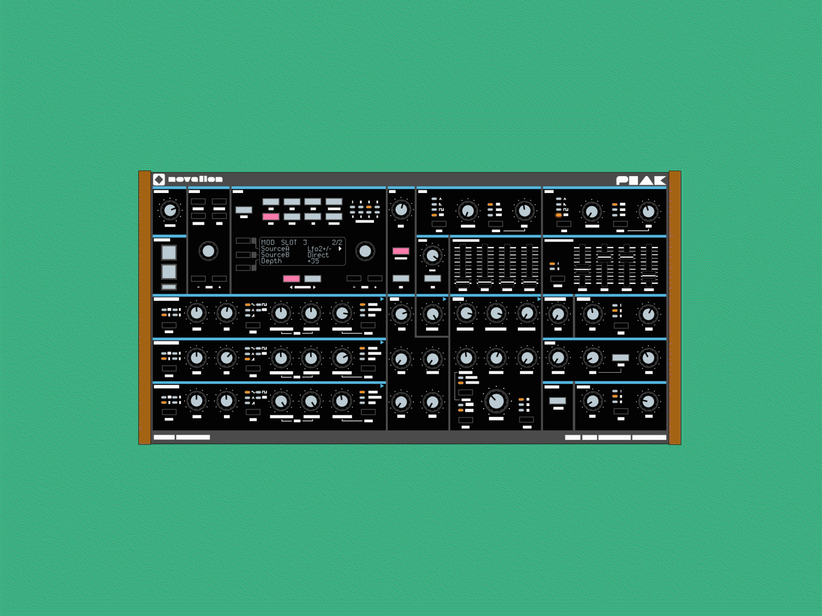 Novation Peak Animation adobe after effects adobe illustrator ae after effects ai animation illustration novation novation peak synth synthesizer