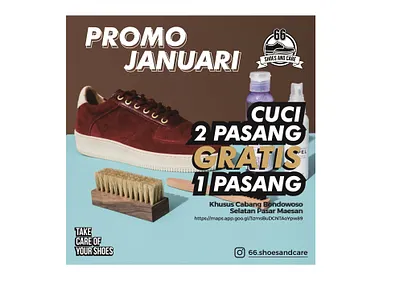 Promotion @66.shoesandcare branding design flat logo vector web