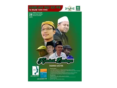 Poster Event Lesbumi design flat vector web