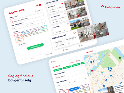 Boligsiden iPad app app app design ios ipad app ipad design map search ui