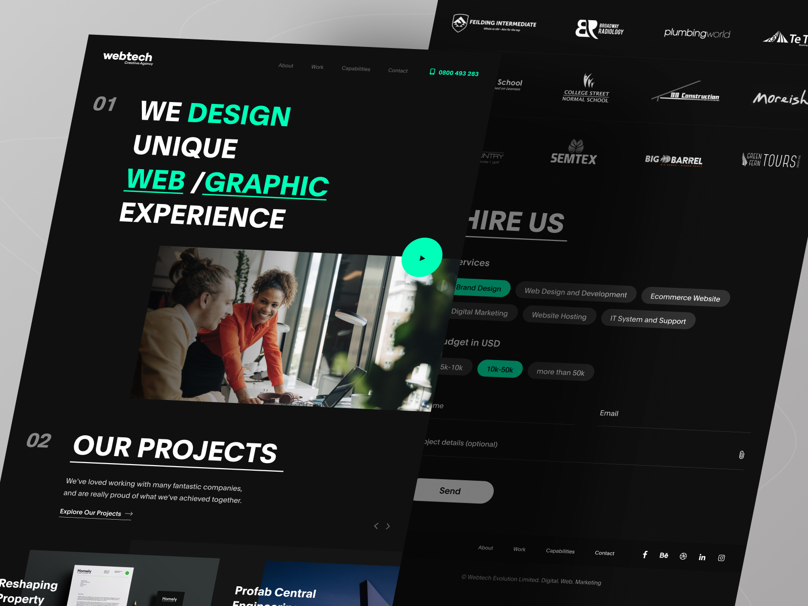 Webtech: Creative Agency Landing Page By Mahmudur Rahman For Orizon: UI ...