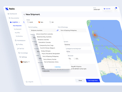 New Shipment admin interface admin ui amdin analytics chart courier delivery application dahsboard dashboard dashbord dashbroad data management parcel application design product design shipment shipping transport user dashboard userinterface