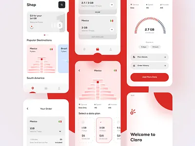 Mobile Data App illustration mexico minimal mobile mobile ui page travel travel app ui ui ux ux