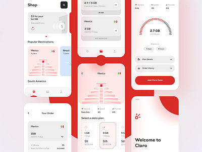 Mobile Data App illustration mexico minimal mobile mobile ui page travel travel app ui ui ux ux