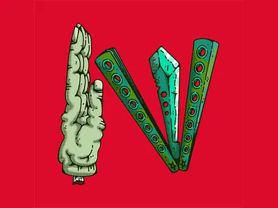 Day 14: N 36daysoftype cartoon design doodle illustration razor type type art type design typedesign typo typographic typography typography art vector