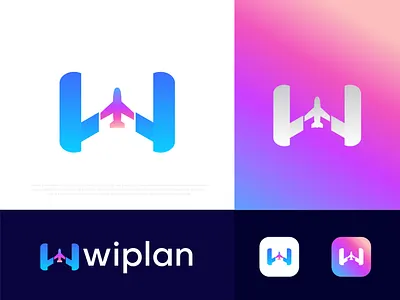 Modern W letter logo design wiplan abstract app icon brand identity branding colorful creative logo logo agency logo design logo designer logos logotype modernism n o p q r s t u v w x y z pattern popular rocket technology w letter logo