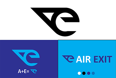AIR EXIT abstract creative logo design graphic design logo minimal unique logo