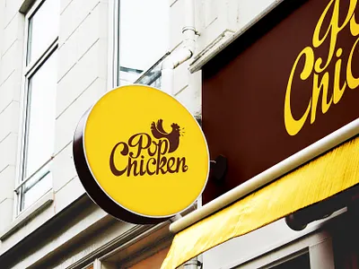 Pop chicken branding design graphic designing logo logo design