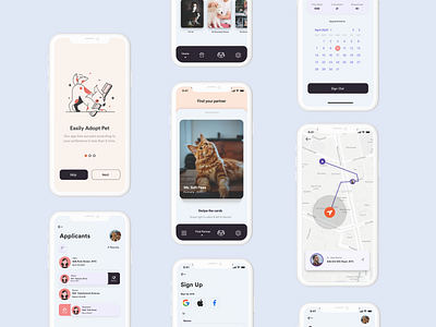 PALTU : Pet Adoption App UI adoption app design minimal pets ui ux