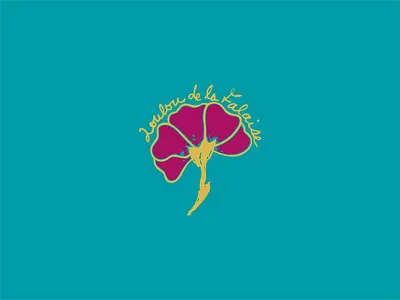 Logo de la marque Loulou de la Falaise candle fragrance graphic design illustration logo loulou de la falaise luxury quintessence paris visual design