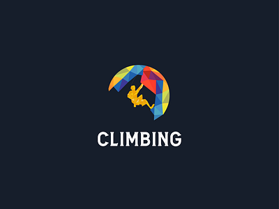 CLIMBING LOGO climbing climbing logo colourful colourful logo imagix imagix logo design logos logotype modern logo poly polygon tour logo travel travel blog traveling unique logo wall climbing wall climbing