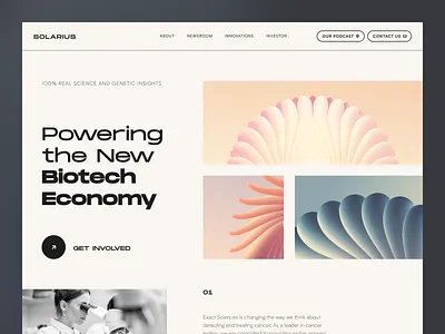 Solarius Website interface product service startup ui ux web website