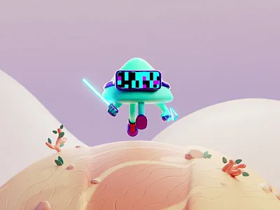 Collector ▲ 3d animation blender character color cute design illustration isometric lowpoly render