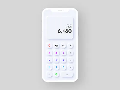 Calculator UI Design calculator app calculator ui dailyui dailyui004 dailyuichallenge neumorphic neumorphism neumorphism ui ui