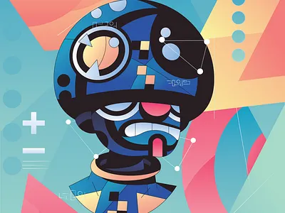 Nebulous branding character flat gradient illustration illustrator mascot minimal simple vector