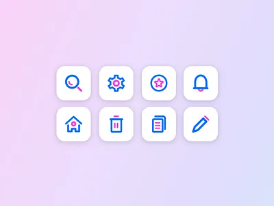 Azure-Rose UI Icons azure cute iconography icons minimalist rose ui