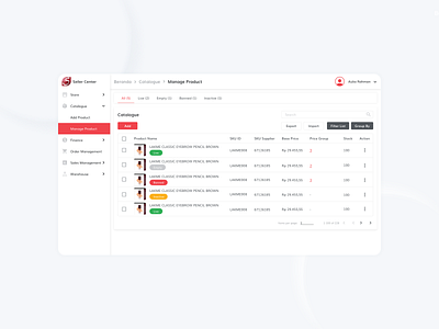 Seller Center Web Design - Sinbad ( re-Upload) adobe aplikasi design indonesia mobile ui ui ux ux ux challenge ux design uxd