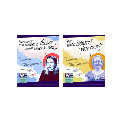 POSTERS - ELECTION CAMPAIGN FOR WOMEN'S EQUALITY PARTY branding digital emma modern poster poster design posters print style