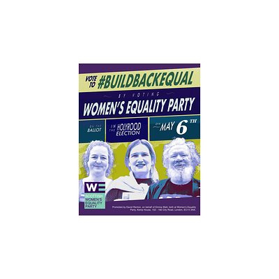 POSTERS - ELECTION CAMPAIGN FOR WOMEN'S EQUALITY PARTY board bulletin noticeboard poster style