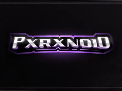 Pxrxnoid Text Logo angry art branding design e sports illustration logo mascot mascot logo vector