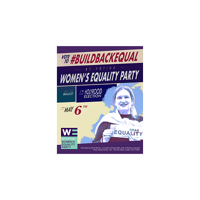 POSTERS - ELECTION CAMPAIGN FOR WOMEN'S EQUALITY PARTY