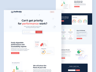 PerfBuddy - Website Checker analysis branding chart design flat graphic design illustration interface landing page performance report ui user experience ux web web design web marketing web page website
