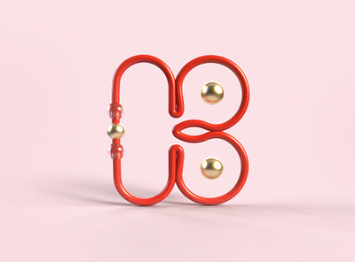 36 days of type - K 3d art candy design design art gold graphicdesign graphisme illustration imagination k letter line art red render sweet type typography work