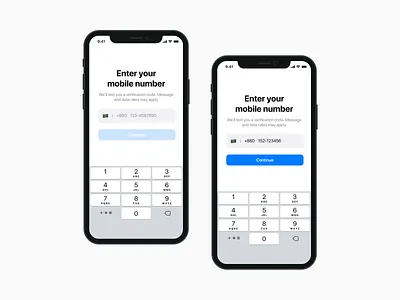 Mobile Number Verification app design form login mobile number sign in ui uiux verification verification code
