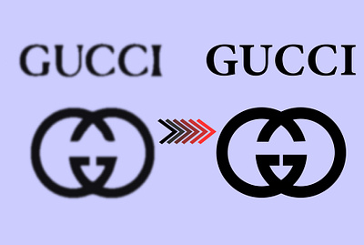 Gucci logo adobe illustrator ai branding convert raster to vector graphic design graphicdesign redesign redraw typography vector