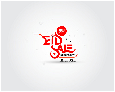 Eid Sale Shopping cart Typography brand identity branding design illustration lettering logo logo design typography typography logo vector