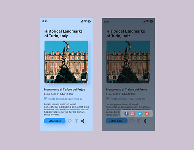 #DailyUI 010 - Social Share 100daychallenge 100daysofui daily 100 challenge daily ui dailyui dailyui010 dailyuichallenge design figma figmadesign landmarks travel travel app ui uidesign uiux