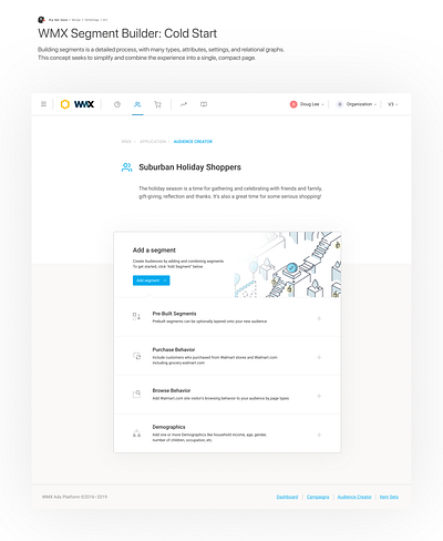 Segment Builder Application builder cold start design illustration ui ux webapp