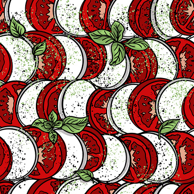 Caprese pattern cuisine culture illustration italian national