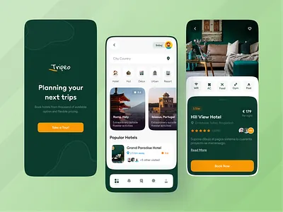 Tripeo - Easy Accommodation Finder App 🏘❤️ best design best designer best logo booking creative design design dribbble best shot ios android interface landing page design minimal clean new trend mobile mobile app design mobile design modern design popular design popular trending graphics top trending design trending ui website