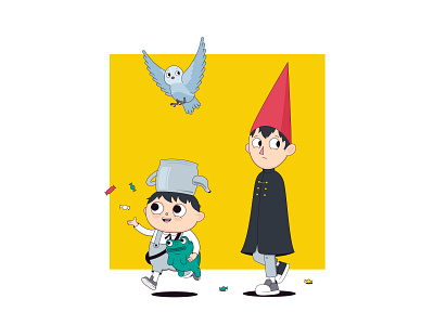 Character Design bird boy cartoon character character design frog funny illustraion illustration illustrator over the garden wall vector