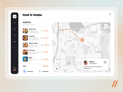 Delivery Platform animation delivery design food delivery home page interface landing landing page map motion order platform startup track ui ux web web design web interaction web site