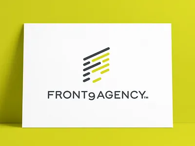 Front9Agency Logo Designed by The Logo Smith brand brand identity branding branding design icon identity logo logo design logo designer logos portfolio typography
